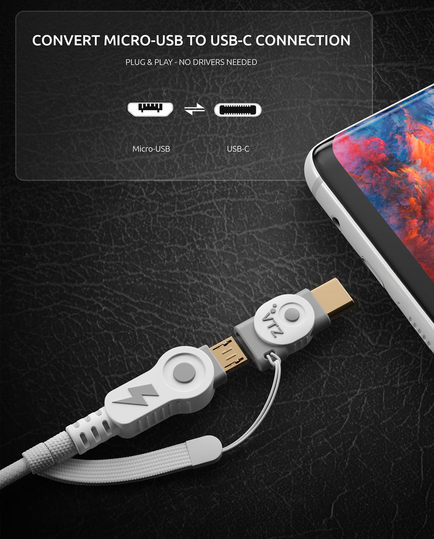 Micro USB to USB C Adapter - Volutz