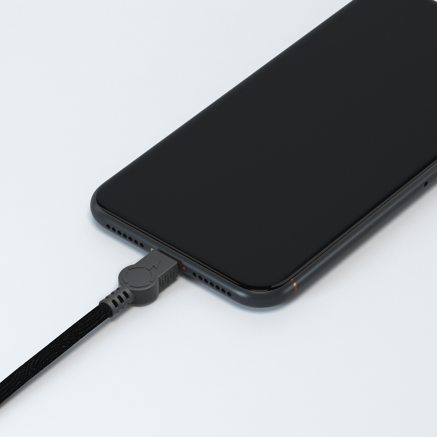 Lightning to USB A Cable - Jet Black - Volutz