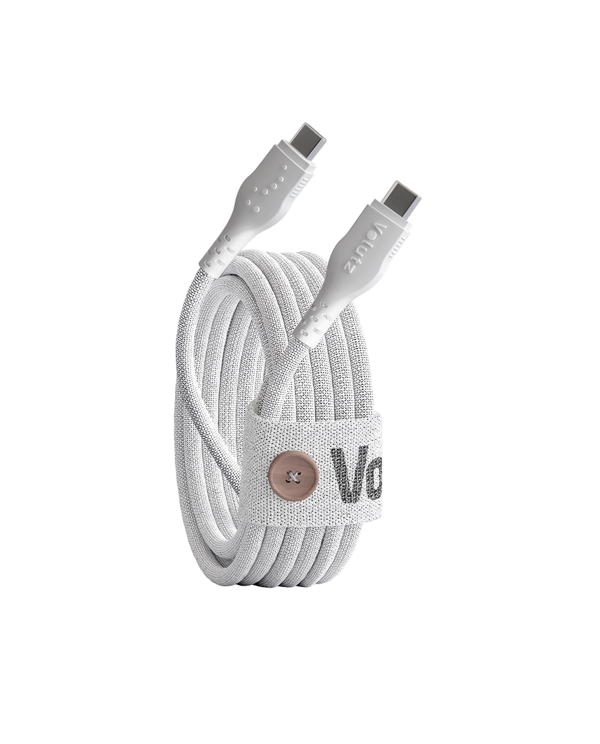 Volutz Cableogy II USB C to USB C Cable, 1.5m, Ghost-white - Volutz