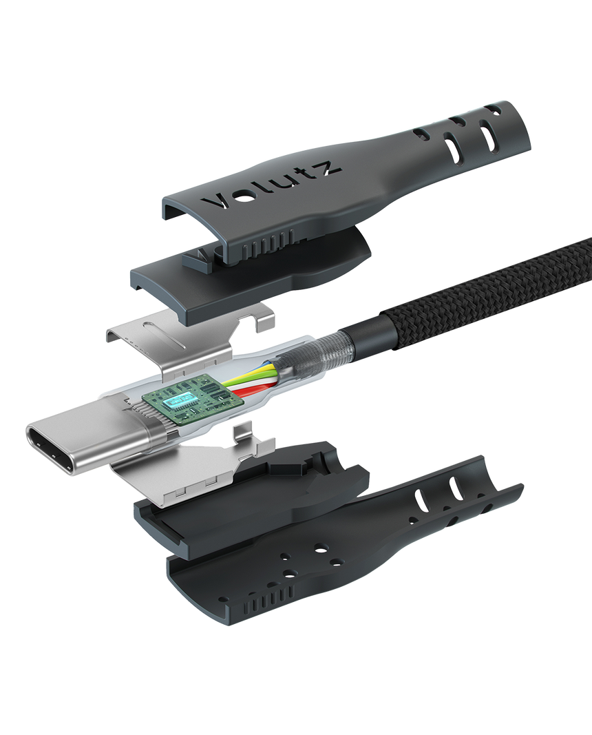 Volutz Cableogy II USB C to USB Cable, 3m, Jet Black - Volutz