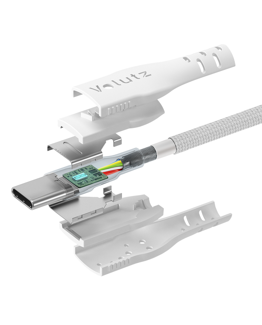 Volutz Cableogy II USB C to USB C Cable, 1.5m, Ghost-white - Volutz