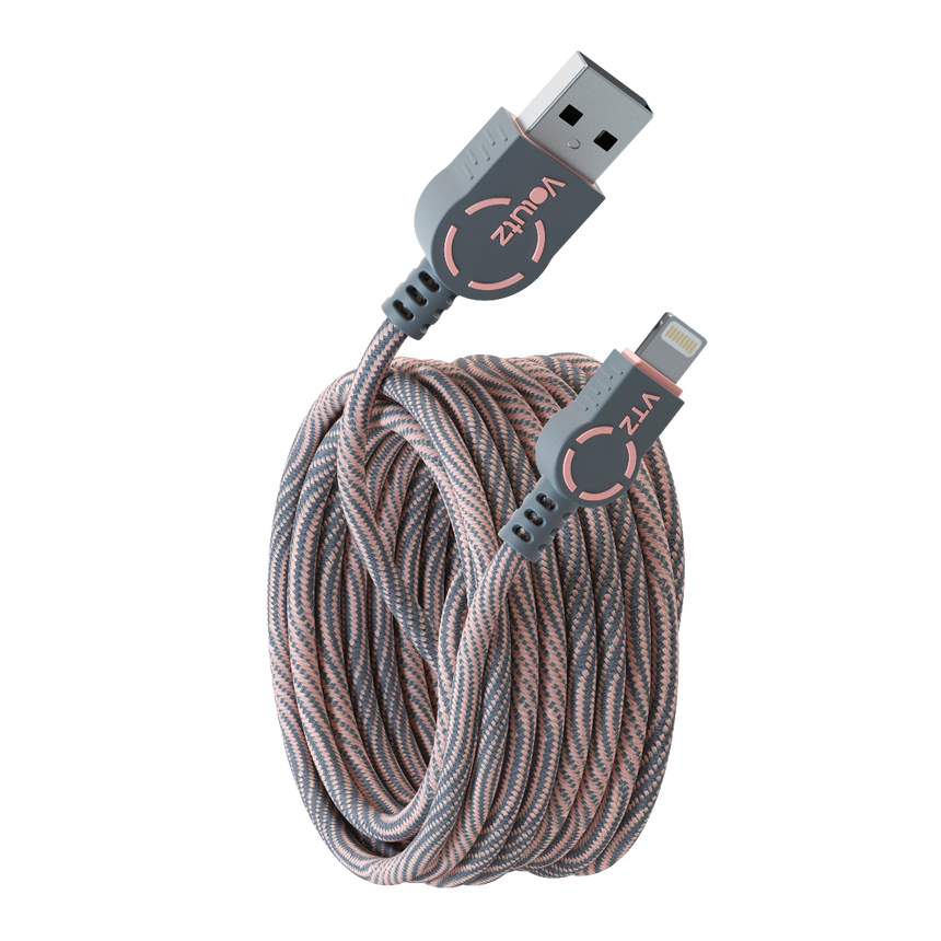 Lightning to USB A Cable - Rose Gold - Volutz
