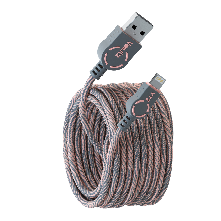 Lightning to USB A Cable - Rose Gold - Volutz