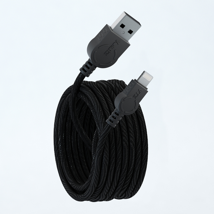 Lightning to USB A Cable - Jet Black - Volutz